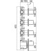 Скрытая часть для смесителя Bossini 3 Outlets G 3/4