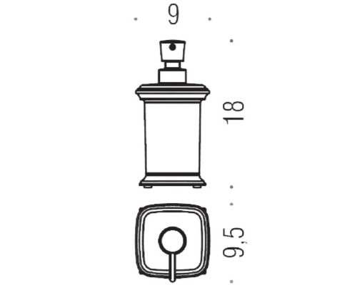 Дозатор для жидкого мыла Colombo Design Portofino B9326.CR2-VAN Хром Золото