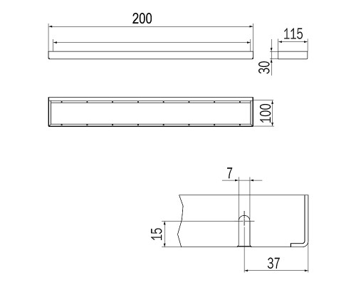 Рейлинг Inda Indissima Barra A8883ANE модульный Черный матовый