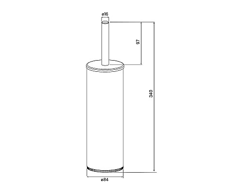 Ершик для унитаза Iddis BRUBL0i47 Черный