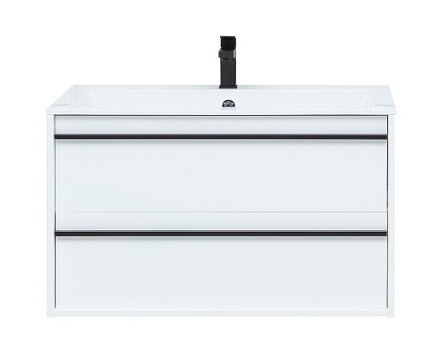 Тумба с раковиной Aquanet Lino 90 271949 подвесная Белая матовая