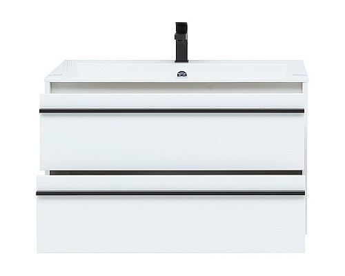 Тумба с раковиной Aquanet Lino 90 271949 подвесная Белая матовая