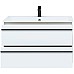 Тумба с раковиной Aquanet Lino 90 271949 подвесная Белая матовая