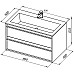 Тумба с раковиной Aquanet Lino 90 271949 подвесная Белая матовая