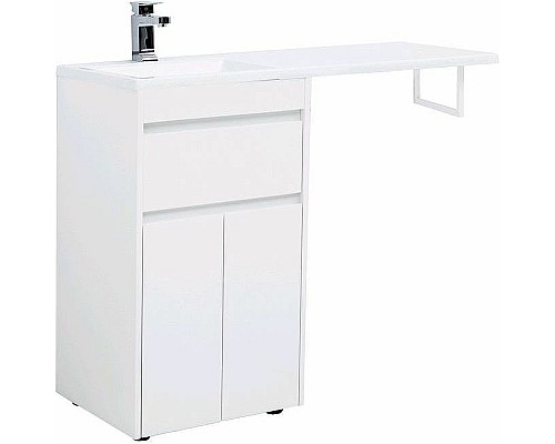 Тумба с раковиной Aquanet Токио 110 L 239204 Белая