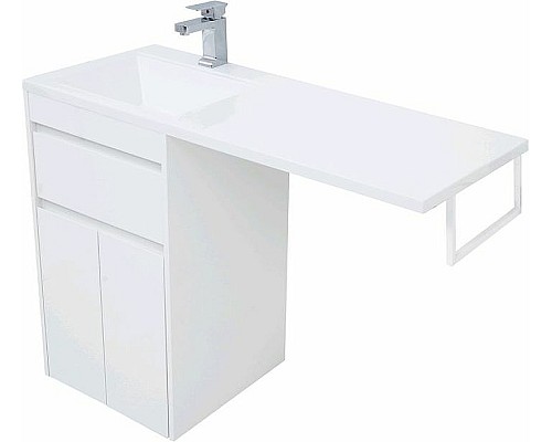 Тумба с раковиной Aquanet Токио 110 L 239204 Белая