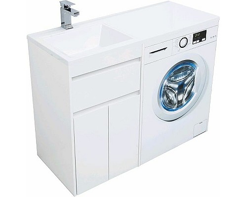 Тумба с раковиной Aquanet Токио 110 L 239204 Белая