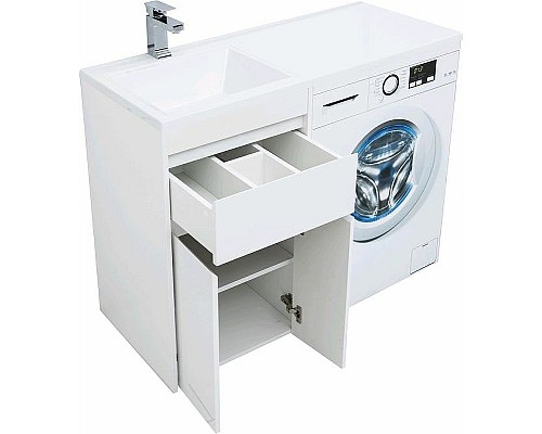 Тумба с раковиной Aquanet Токио 110 L 239204 Белая