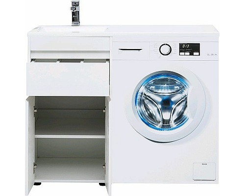 Тумба с раковиной Aquanet Токио 110 L 239204 Белая