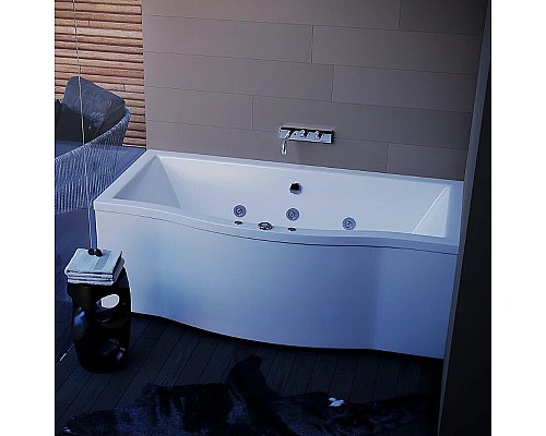 Акриловая ванна Aquatek Гелиос 180х90 GEL180-0000067 без гидромассажа с фронтальной панелью с каркасом (разборный) со слив-переливом