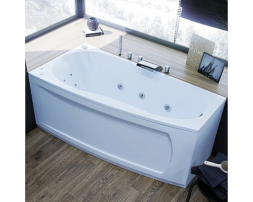 Акриловая ванна Aquatek Пандора 160х75 L PAN160-0000038 без гидромассажа с фронтальной панелью с каркасом (разборный) со слив-переливом
