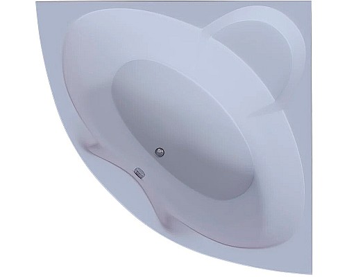 Акриловая ванна Aquatek Поларис-2 155х155 POL2-0000041 без гидромассажа с фронтальной панелью с каркасом (вклеенный) со слив-переливом