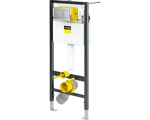 Инсталляция Viega Prevista Dry 8524.14 792596 для унитаза с клавишей смыва Хром