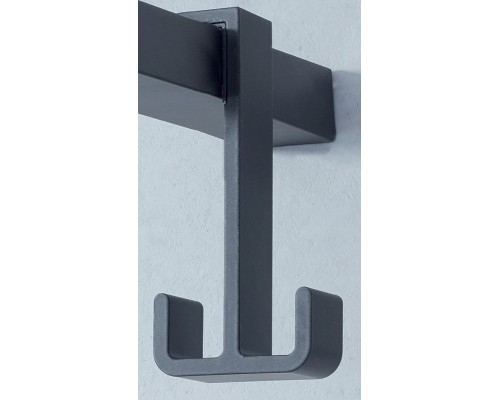 Двойной крючок Jacob Delafon Nouvelle Vague E9405-BLV Черный матовый