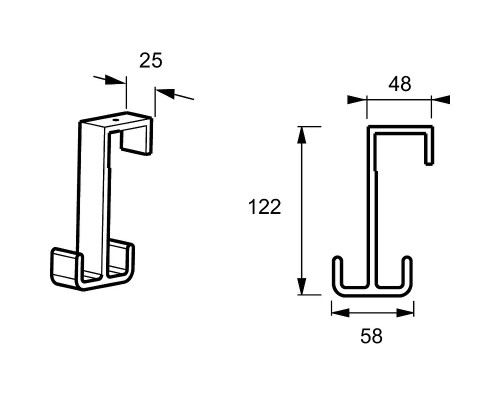 Двойной крючок Jacob Delafon Nouvelle Vague E9405-BLV Черный матовый