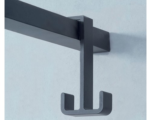 Двойной крючок Jacob Delafon Nouvelle Vague E9405-BLV Черный матовый