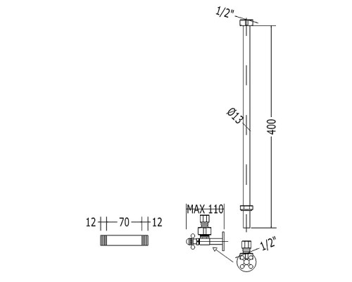 Запорный вентиль Devon&Devon 2DUHL161CR Хром