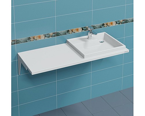 Раковина СанТа Юпитер 120 R 900125 на стиральную машину Белая