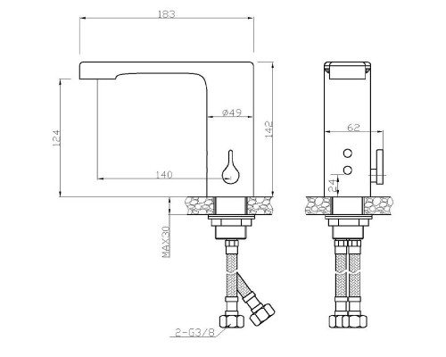 Смеситель для раковины Nofer 07260M.B Хром