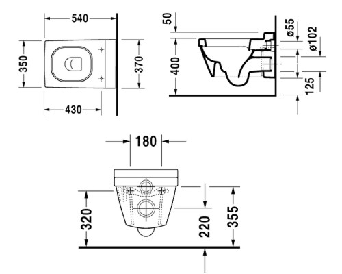 Унитаз Duravit 2 ND Floor без сиденья