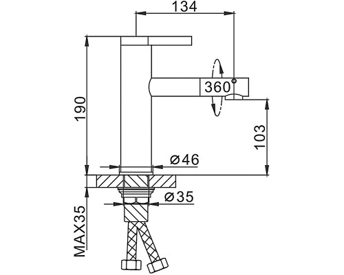 Смеситель для раковины Frap H52 F1052-14 Белый Хром