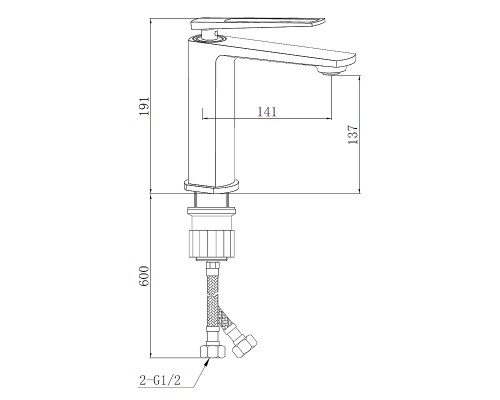 Смеситель для раковины Boch Mann Chika BM8589 Хром