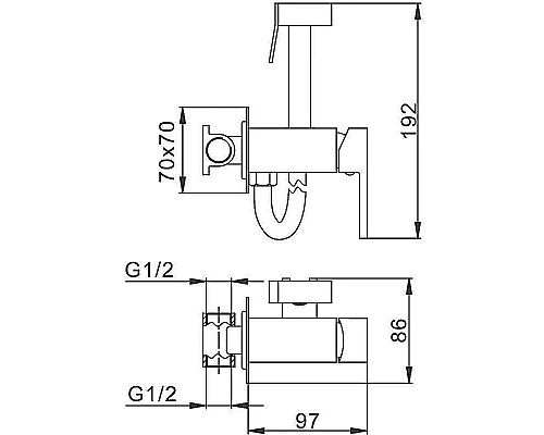 Гигиенический душ со смесителем Frap F7506-3 Золото