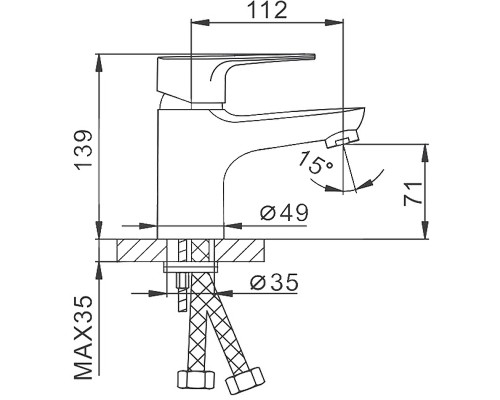 Смеситель для раковины Frap H702 F10702-B Хром