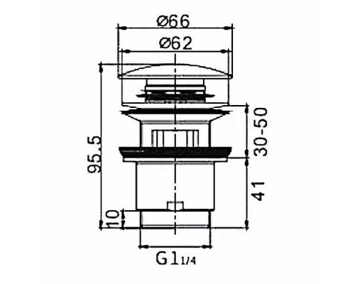 Донный клапан Frap F60-4 click-clack Бронза