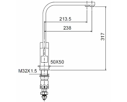 Смеситель для кухни Frap H802-6 F43802-6 Черный матовый