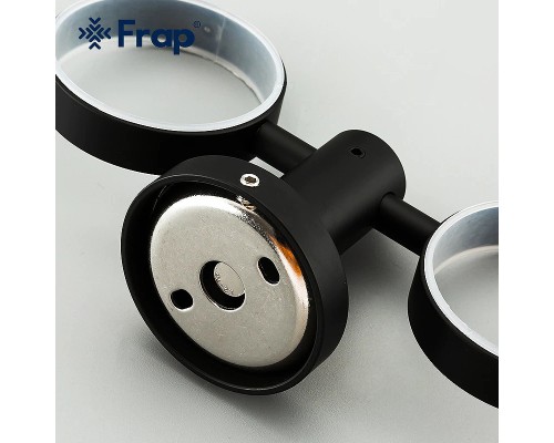 Стакан для зубных щеток Frap F302 F30208 двойной Черный матовый