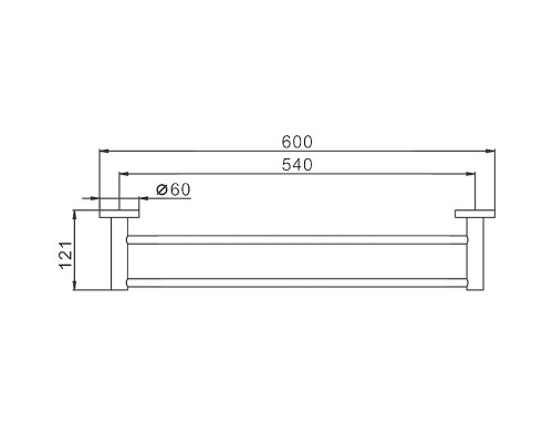 Полотенцедержатель Frap F301 F30109 двойной Сатин