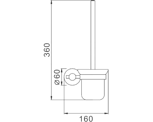 Ершик для унитаза Frap F302 F30210 Черный матовый
