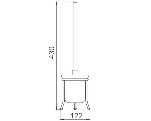 Ершик для унитаза Frap F905 Хром
