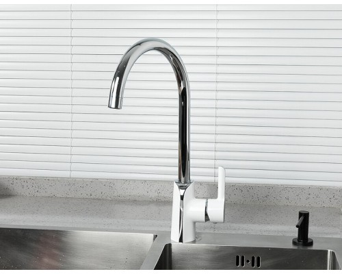 Смеситель для кухни Gappo G03-8 G4003-8 Белый Хром