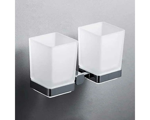 Стакан для зубных щеток Gappo G38 G3808 двойной Хром