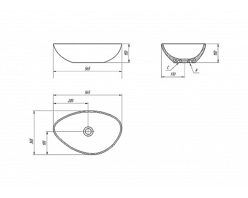 Раковина-чаша Cersanit Moduo 55 63571 Белая