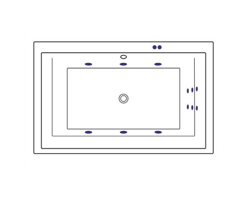 Акриловая ванна Excellent Crown Lux 190x120 WAEX.CRO19.LINE.CR с гидромассажем