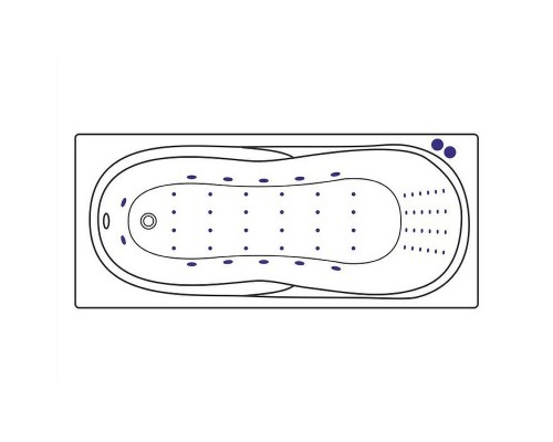 Акриловая ванна Excellent Sekwana 170x75 WAEX.SEK17.NANO.CR с гидромассажем
