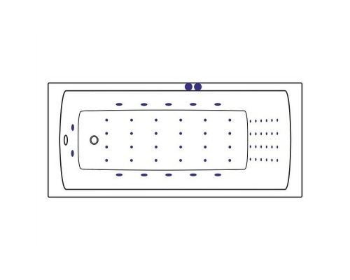 Акриловая ванна Excellent Aquaria 170x75 WAEX.AQU17.NANO.CR с гидромассажем