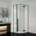 Душевой уголок Ceruttispa 100х100 C2A профиль Черный матовый стекло прозрачное