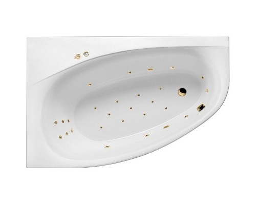 Акриловая ванна Excellent Kameleon 170x110 L Ultra Золото с гидромассажем