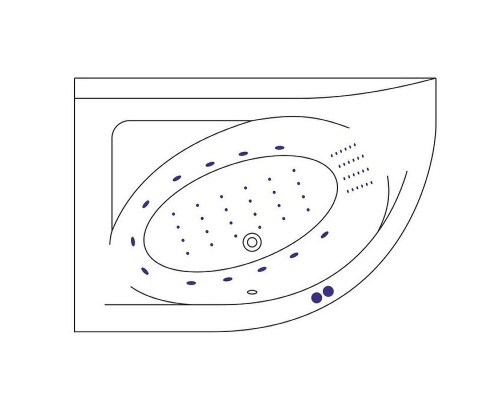 Акриловая ванна Excellent Aquarella 150x100 L WAEX.ARL15.NANO.CR с гидромассажем