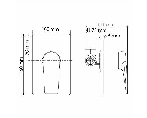 Душевая система WasserKRAFT А66181 Черный глянец