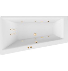 Акриловая ванна Excellent Sfera 170x100 L Line Золото с гидромассажем