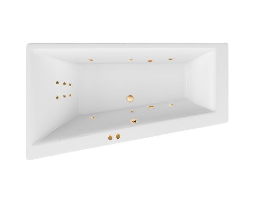 Акриловая ванна Excellent Sfera 170x100 L Line Золото с гидромассажем