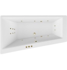 Акриловая ванна Excellent Sfera Slim 170x100 L Smart Бронза с гидромассажем