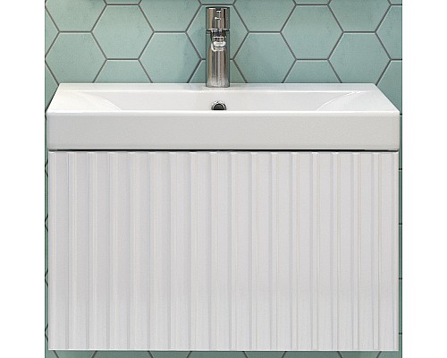 Тумба под раковину Velvex Compo 60 tp.COM.9696.60.1Y подвесная Белая глянцевая