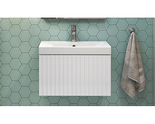 Тумба под раковину Velvex Compo 60 tp.COM.9696.60.1Y подвесная Белая глянцевая