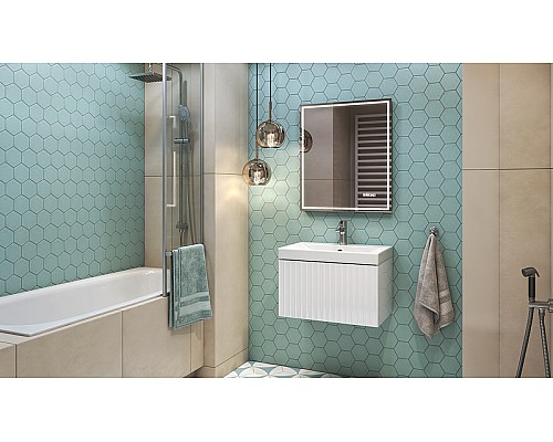 Тумба под раковину Velvex Compo 60 tp.COM.9696.60.1Y подвесная Белая глянцевая